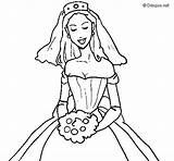 Bride Coloring Colorear Coloringcrew sketch template