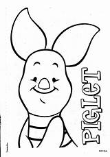 Piglet Pooh Winnie Makkelijk Tigger Knorretje Sweety Kleurboek Stationary Coloringhome Downloaden sketch template