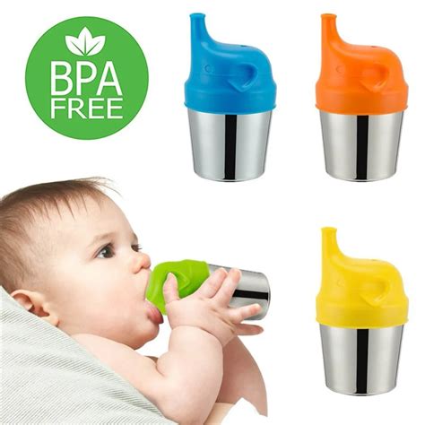 baby feeding cups fashion baby drinkware stainless steel sippy cups