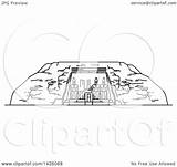 Abu Simbel Egyptian Vector Landmark Styled Illustration Line Drawing Royalty Clipart Tradition Sm 2021 sketch template