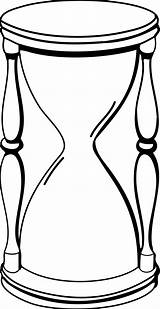 Hourglass Clipart Hour Glass Clip Sand Clock Cliparts Timer Line Drawing Stopwatch Cartoon Shape Magnifying Time Duration Vector Outline Tattoo sketch template