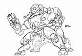 Overwatch Orisa Fan Sketch Deviantart sketch template