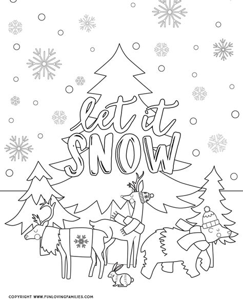 winter coloring pages  kids fun loving families