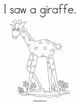 Coloring Saw Giraffe Getcolorings sketch template