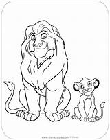 Simba Mufasa Colorare Disegni Leone Ausmalbilder Nala Leoni Disneyclips Printable Rafiki Löwen Zeichnen Kinder Svg Sarabi Dxf sketch template
