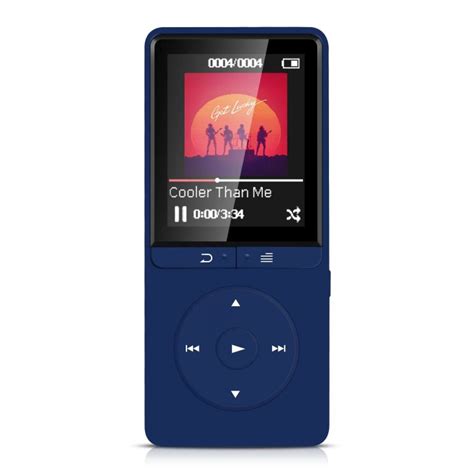 gb mp player   hours playtime dark blue agptek