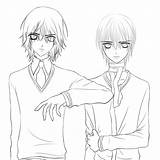 Coloring Anime Pages Vampire Boys Knight Lineart Boy Kids Deviantart Himiko Chibi Sheets Comments sketch template
