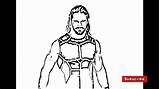 Seth Rollins Drawing sketch template