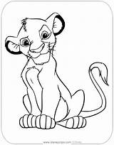 Simba Disneyclips Disegni Mischievous sketch template
