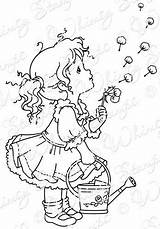 Stamps Whimsy Dandelion Girl Wee Coloring перейти Visit Diestodiefor Pages sketch template