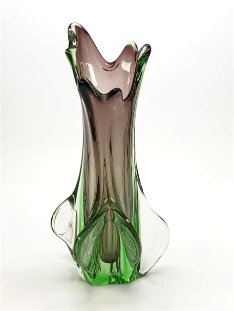 Lot Vintage Murano Stretch Glass Vase