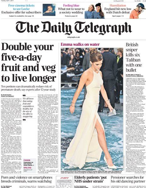 daily telegraph front page 1 4 14