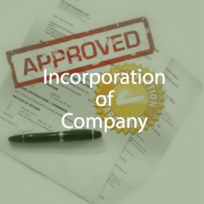 incorporation   company steps involved   companies act