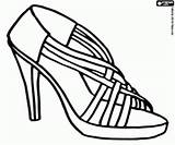 Zapatos Schoenen Hakken Tacon Colorear Kleurplaat Kleurplaten Sandalia Voor Hoge Alto Tacón Buty Kobiet Zapato Obcasie Sandały Wysokim Sandaal Colouring sketch template