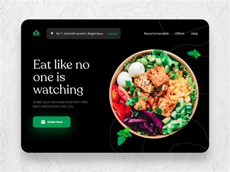 food order web design  karthik rajendiran  dribbble
