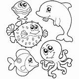 Coloring Sea Under Surfnetkids Marine Pages Mammals Fish Sheets sketch template
