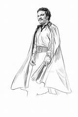 Calrissian Lando sketch template