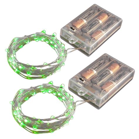 lumabase battery operated led waterproof mini string lights  timer  total lights  pack