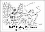 Lancaster B17 Fortress Flying Bomber Coloriage Spitfire Yescoloring sketch template