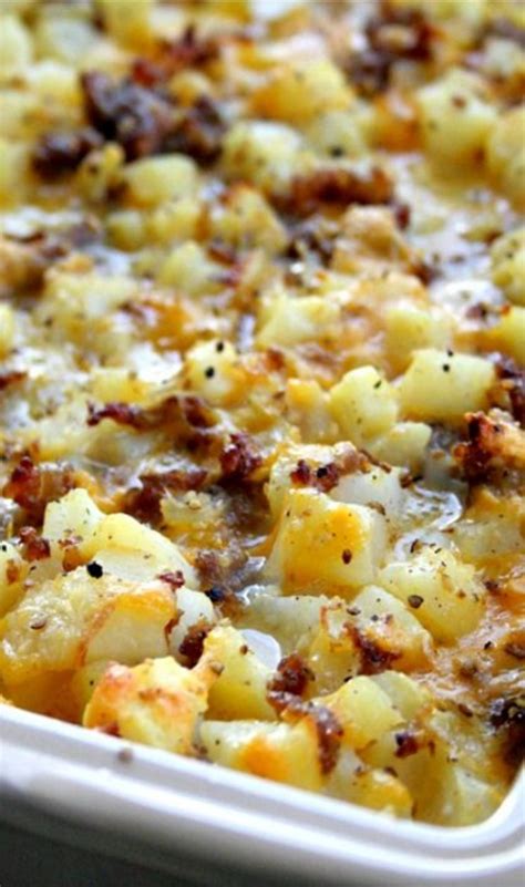 cheesy potato breakfast casserole recipes home inspiration  diy