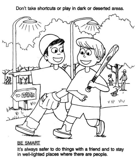 child safety coloring pages  printable coloring pages  kids