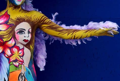 Models Become Art For The International Body Painting Festival In South