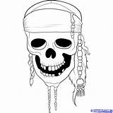 Pirates Caribbean Skull Drawing Coloring Draw Pages Drawings Pirate Logo Sparrow Jack Tegninger Colouring Easy Captain Dragoart Farvelæg Tattoo Pirat sketch template