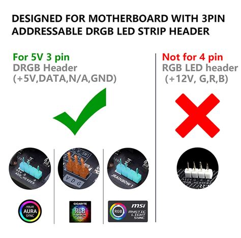color range  motherboard addressable multipurpose pin controller digital rgb led light strip