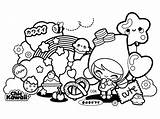 Kawaii Coloring Kids Pages Coloriage Print sketch template