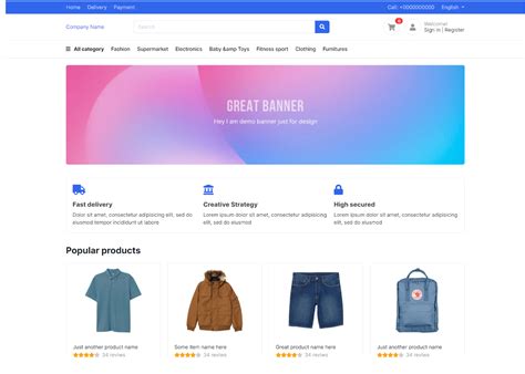 reactjs ecommerce templates  template  therichpost riset