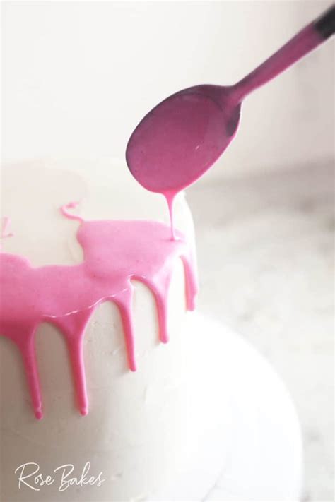 how to make a drip cake with canned frosting so easy rose bakes