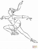 Coloring Skating Ice Ballerina Pages Drawing Figure Printable Categories sketch template