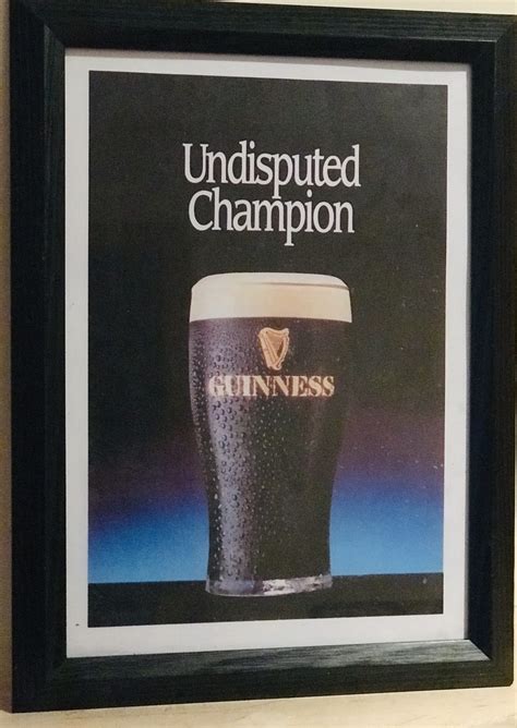 undisputed champion guinness retro advert  irish pub emporium