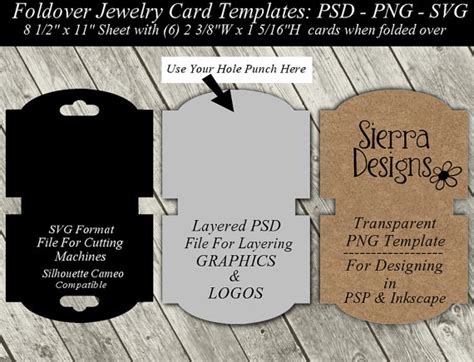 diy necklace card template  psd svg png formats commercial