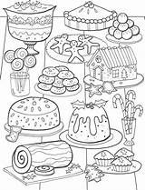 Coloring Pages Christmas Food sketch template