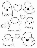 Ghost Drawing Drawings Cute Simple Kawaii Halloween Pages Ghosts Outlines Coloring Tattoo Cartoon Doodles Disegni Outline Doodle Template Easy Printable sketch template