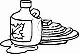 Syrup Maple Clipart Coloring Pages Cough Template Pancakes Clipground sketch template