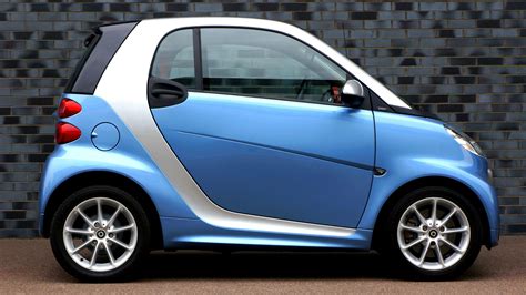 blue smart fortwo  stock photo