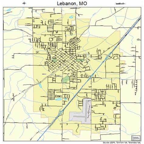 lebanon missouri street map