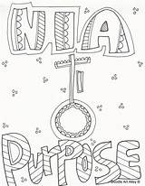 Kwanzaa Doodle Nia Purpose sketch template