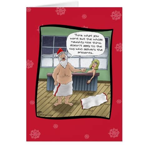 Funny Christmas Cards Naughty And Nice Rules Zazzle