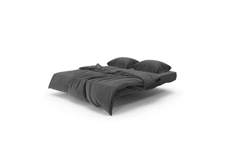 premium photo black bed design  pillows