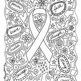 Cancer Autism Awareness Ribbon Month Survivor sketch template
