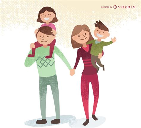 family illustration  kids vector