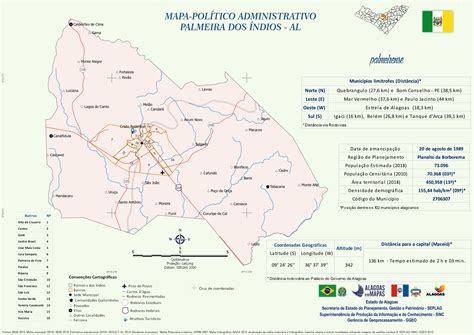 município de palmeira dos Índios mapa político administrativo de