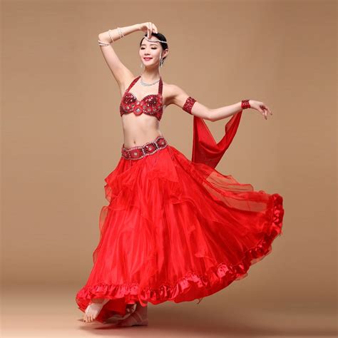 new 2018 performance beads belly dancing oriental dance costumes 3pcs