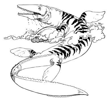 dinosaur sea monster jurassic coloring pages mosasaur coloring pages