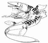 Sea Dinosaur Tylosaurus Pages Monster Coloring Jurassic Mosasaur Dinosaurs Coloringpagesonly sketch template