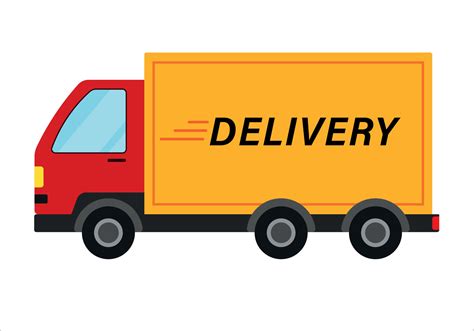 delivery truck icon clipart  animated caartoon vector illustration