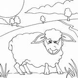 Sheep Coloring Eating Grass Kids Shaun Drawing sketch template